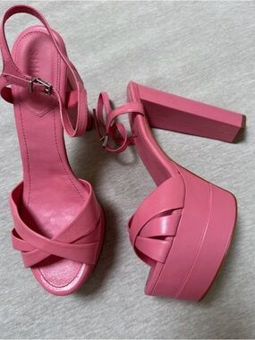 Schutz Keefa High Platform Heels Pink Size 10.5 New